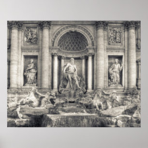 Affiches Fontaine de Trevi (italienne : Fontana di Trevi) 4