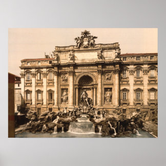 Affiches Fontaine de Trevi, Rome, Latium, Italie