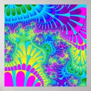 Affiches Fonte arc-en-ciel bleu ciel