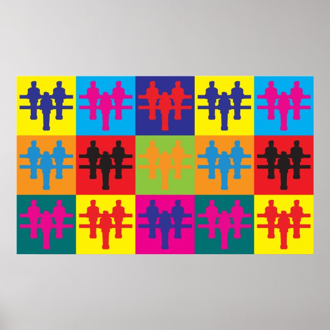 Affiches Foosball pop art (Devant)