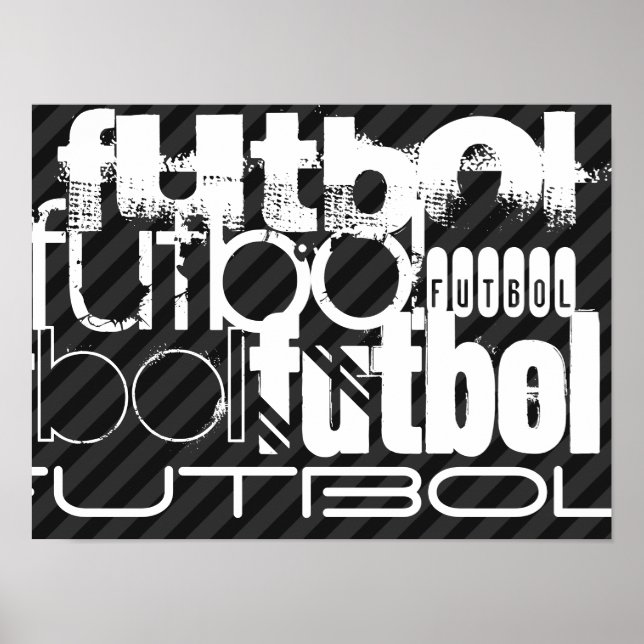 Affiches Football ; Gris noir et gris foncé (Devant)