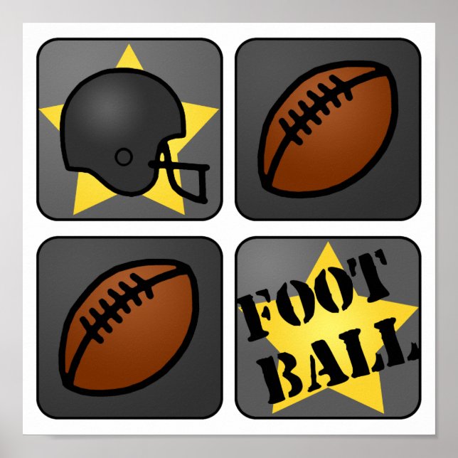 Affiches Football noir (Devant)