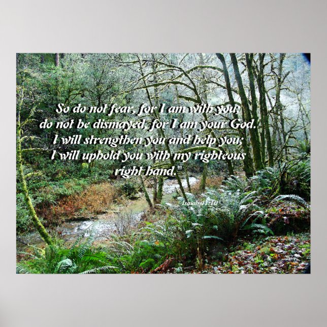Affiches Forest River Isaiah 41:10 Print (Devant)