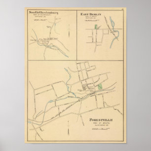 Affiches Forestville, S Glastonbury, E Berlin