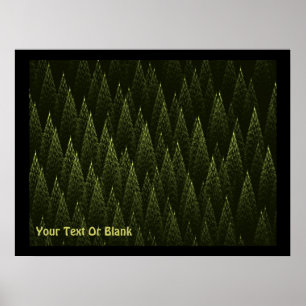 Affiches Forêt de conifères fractale