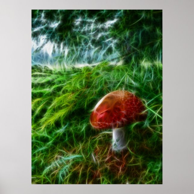Affiches Forêt de fractale de champignon (Devant)