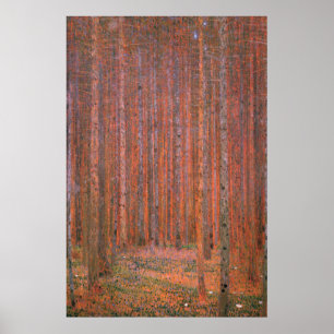 Affiches Forêt de sapins de Gustav Klimt Tannenwald Arbres