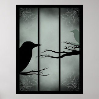 Affiches Forêt hantée gothique - Inversée