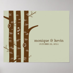 Affiches Forêt moderne Art mur personnalisé - Sage -