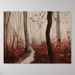 Affiches Forêt rouge