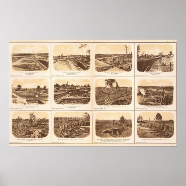 Affiches Forêts, batteries, Atlanta, Ga (Devant)