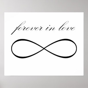 Affiches Forever in love infinity symbole d'impression affi