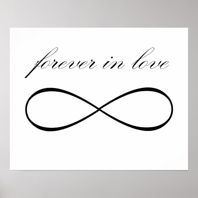 Affiches Forever in love infinity symbole d'impression affi (Devant)