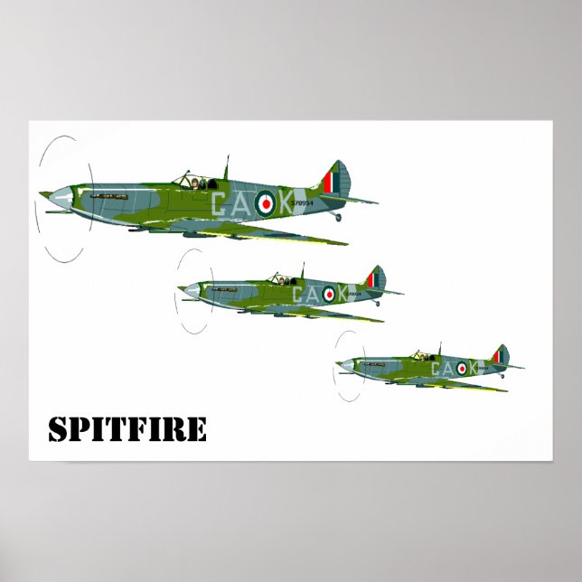 Affiches Formation de Spitfire (Devant)