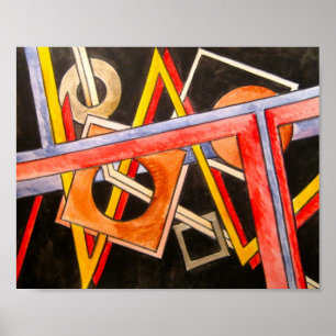 Affiches Formes flottantes - Bauhaus moderne Art géométriqu