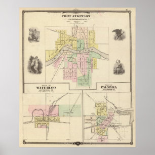 Affiches Fort Atkinson, Waterloo et Palmyra, Jefferson Co
