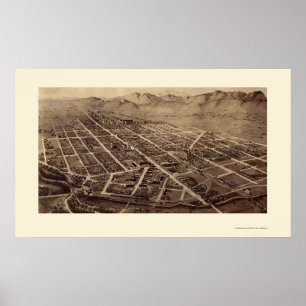Affiches Fort Collins, carte panoramique de Co - 1899