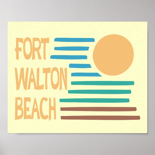 Affiches Fort Walton Beach geometric design (Devant)