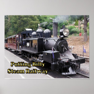 Affiches Fouffler Billy Train à vapeur historique en Austra