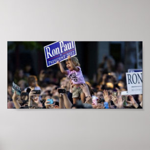 Affiches Foule de petite fille de Ron Paul mémorable