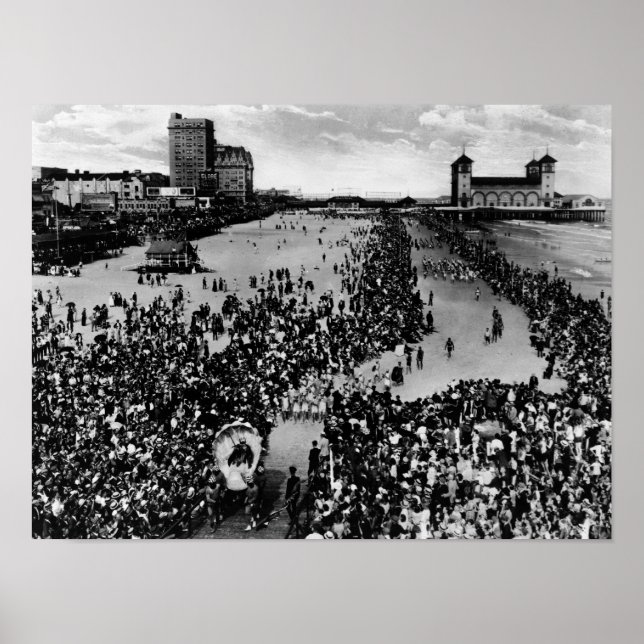 Affiches Foules à Atlantic City, NJ Beauty Pagent (Devant)