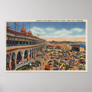 Affiches Foules sur la plage devant le casino
