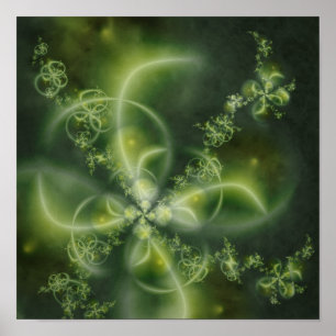 Affiches Four-Leaf Clover Fractal