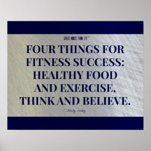 Affiches Four Things for Fitness Success: Blue and Steel
