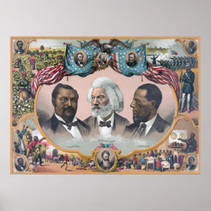 Affiches Fr3d3rick Bailey Douglass avec Black Abolitionnist
