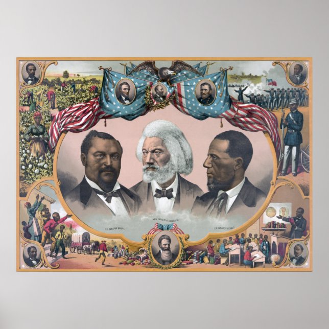 Affiches Fr3d3rick Bailey Douglass avec Black Abolitionnist (Devant)
