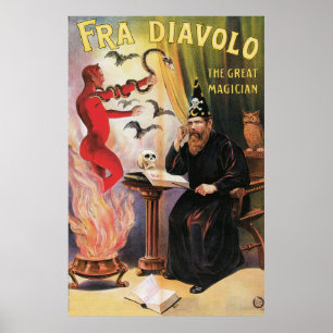 Affiches Fra Diavolo ~ The Great Magician Vintage Magical A