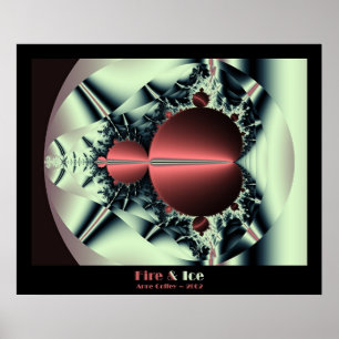 Affiches Fractal Mandelbrot Fire et Ice Fractal