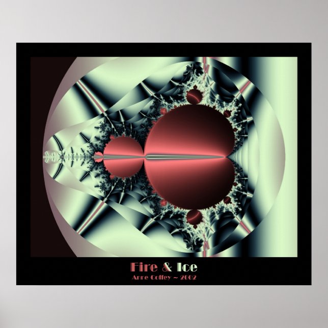 Affiches Fractal Mandelbrot Fire et Ice Fractal (Devant)