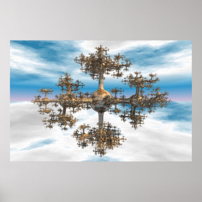 Affiches Fractale asymétrique (Devant)