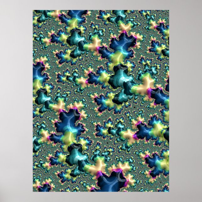 Affiches Fractale funky (Devant)