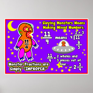 Affiches Fraction incorrecte = Cartes d'affichage/Ancres