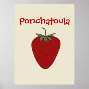 Affiches Fraise de LA de Ponchatoula