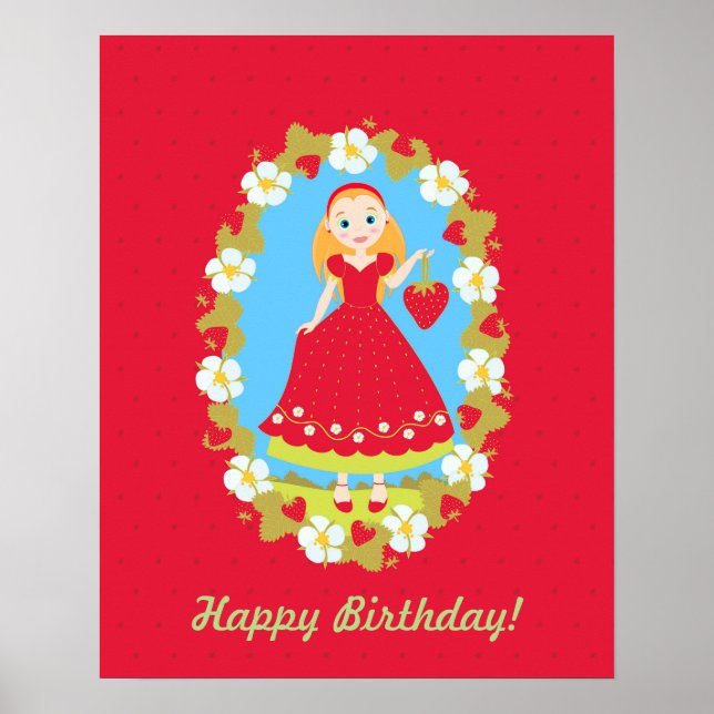 Affiches Fraise rouge (Devant)