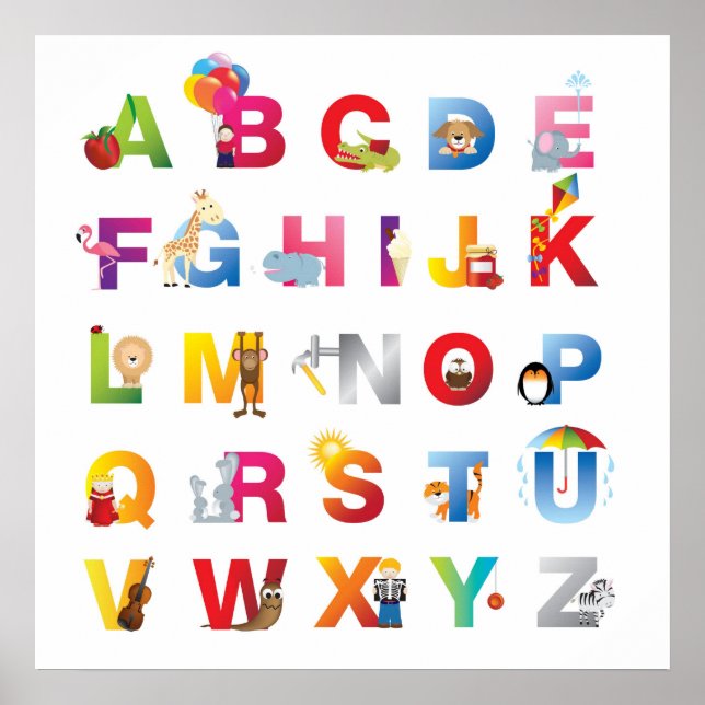 Affiches framed alphabet print (Devant)