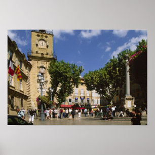 Affiches France, Aix en Provence, La Place de la Maire