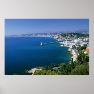 Affiches France, Nice, vue aérienne du port