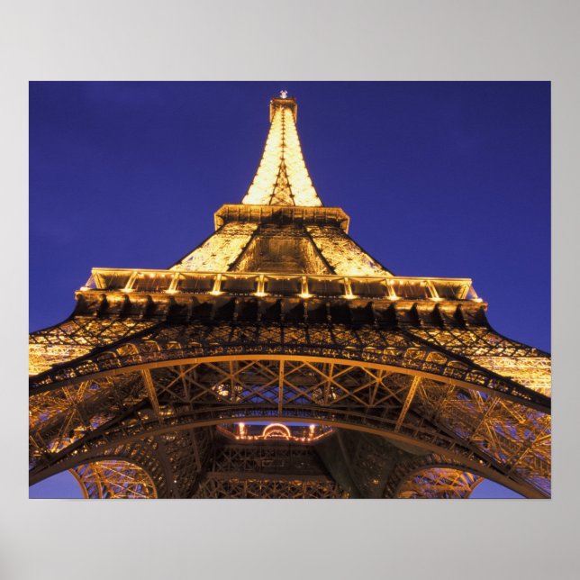Affiches FRANCE, Tour Eiffel de Paris, vue du soir (Devant)