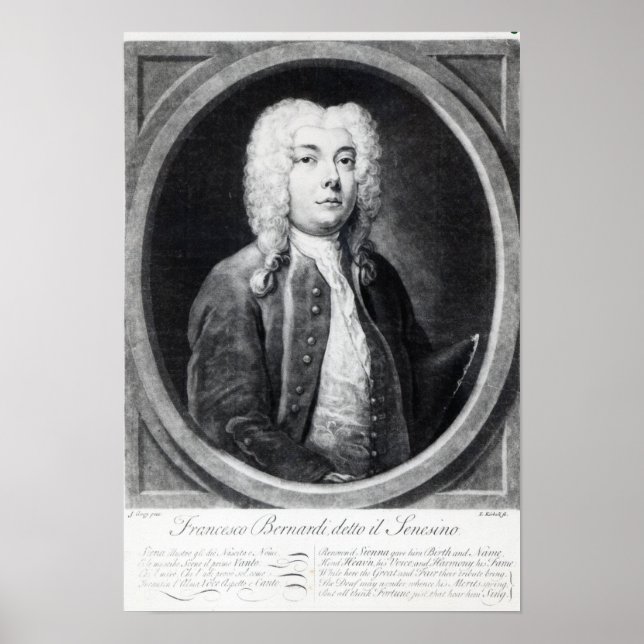 Affiches Francesco Bernardi Senesino (Devant)