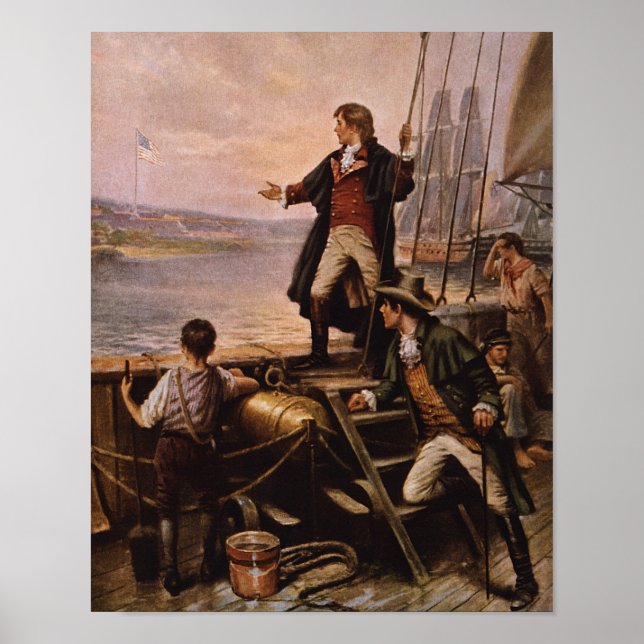 Affiches Francis Scott Key - Étoile de peinture de bannière (Devant)