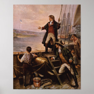 Affiches Francis Scott Key - l'étoile a orné la peinture de