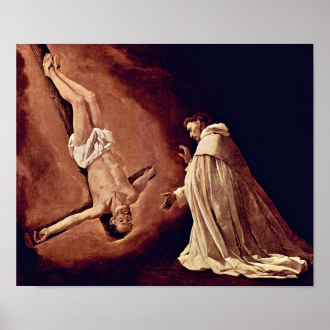 Affiches Francisco de Zurbaran - vision de St Pedro Nolasco (Devant)