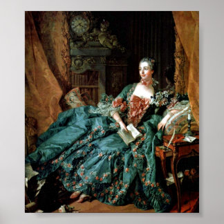 Affiches Francois Boucher - Madame de Pompadour Portrait