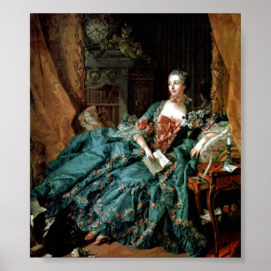 Affiches Francois Boucher - portrait de Madame de Pompadour