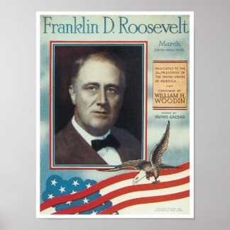 Affiches Franklin D. Roosevelt Couverture Vintage du livre