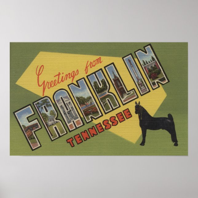 Affiches Franklin, Tennessee - Large Letter Scenes (Devant)